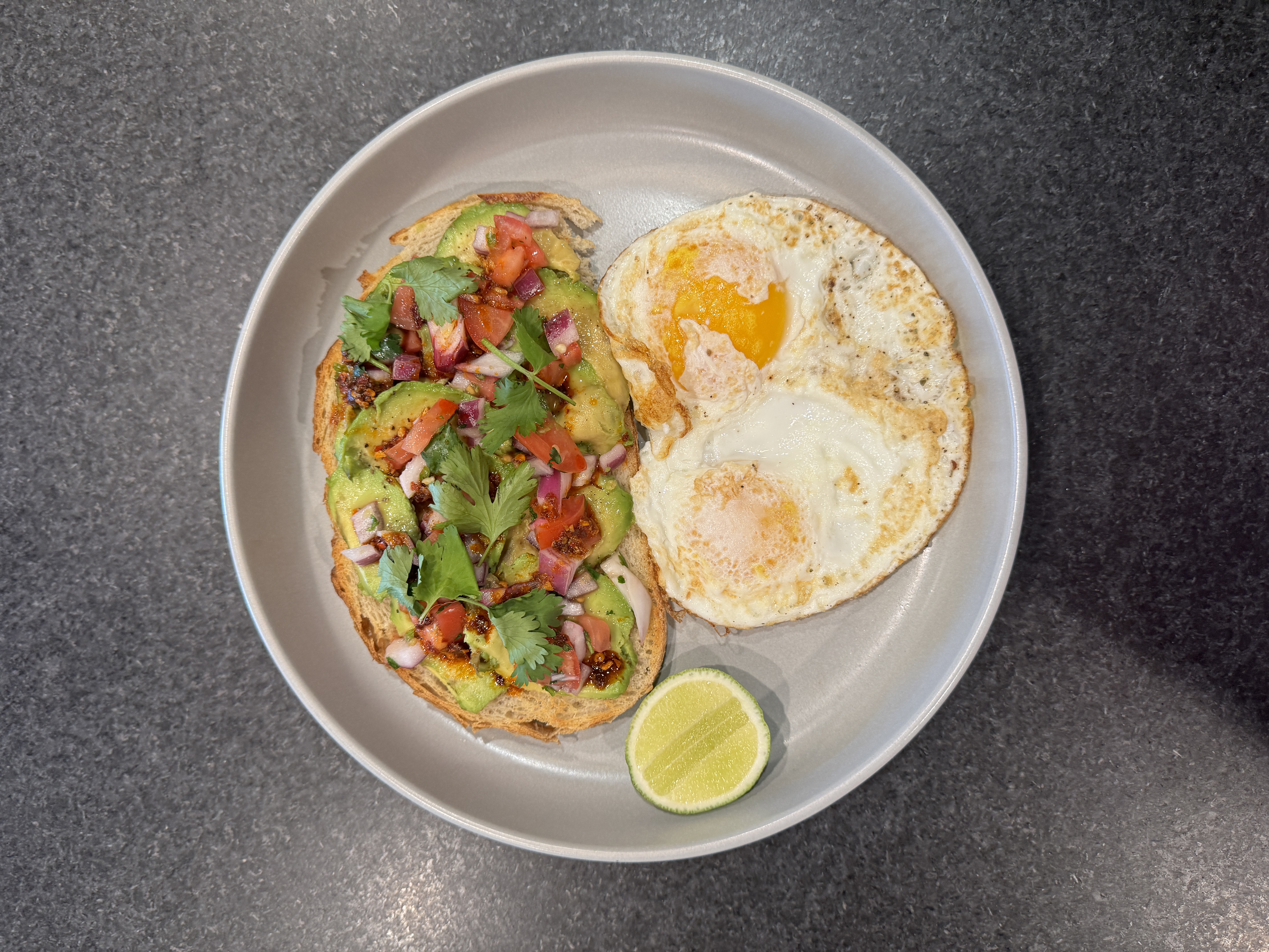 Avocado Toast with eggs(Sunny Side up)