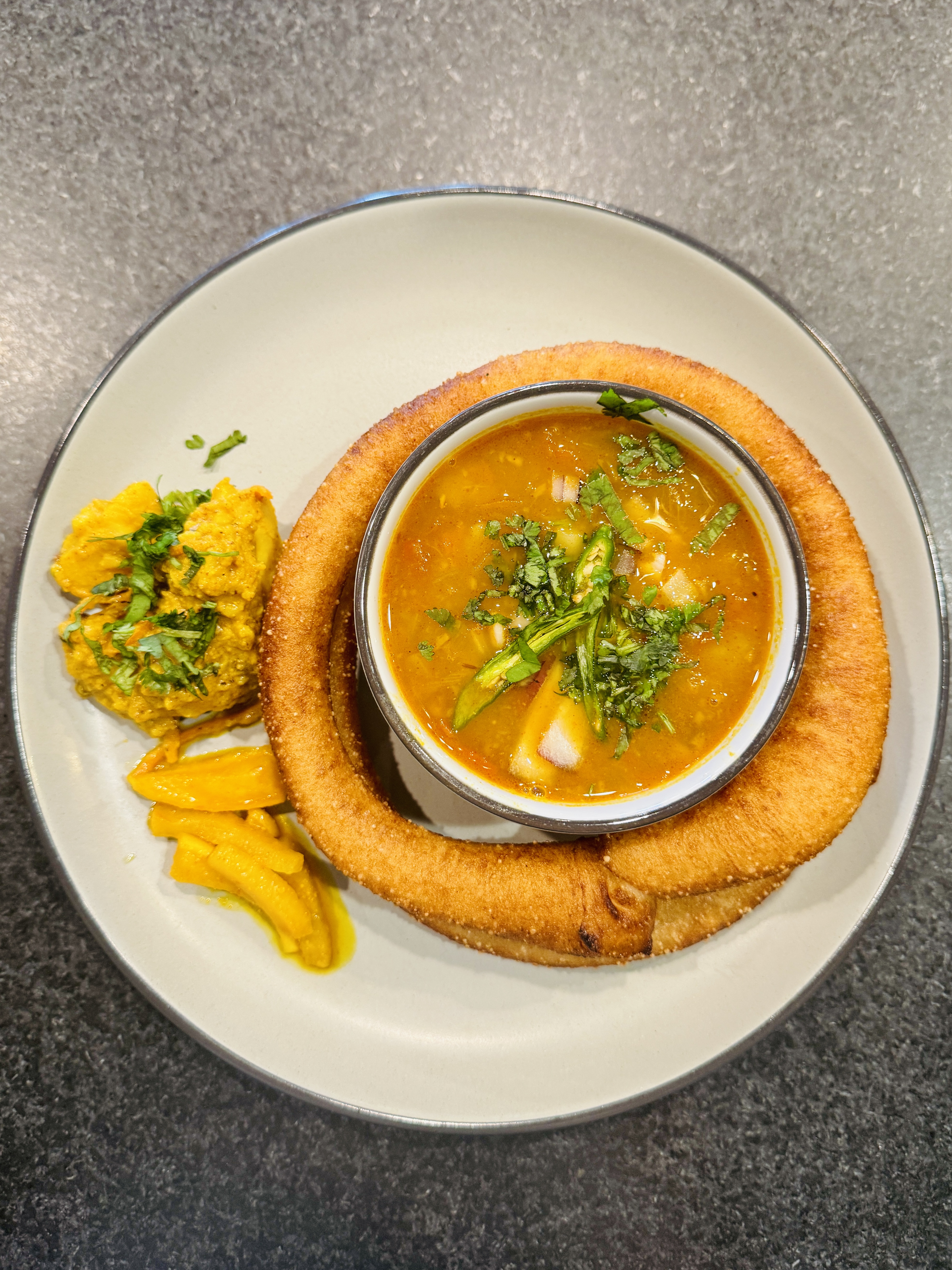Sel Roti Aloo Chana Ko Tarkari 
